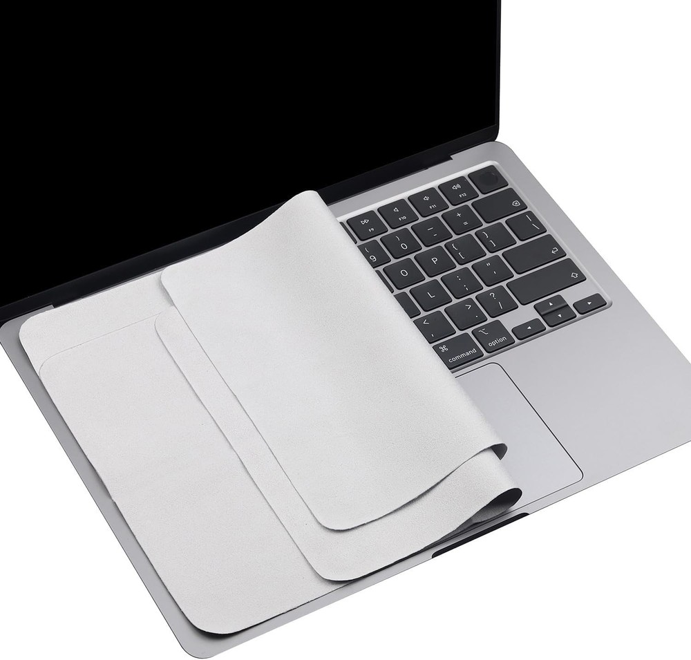 2 Pack Microfiber Liner Cloths for MacBook - Safe Screen & Keyboard Care