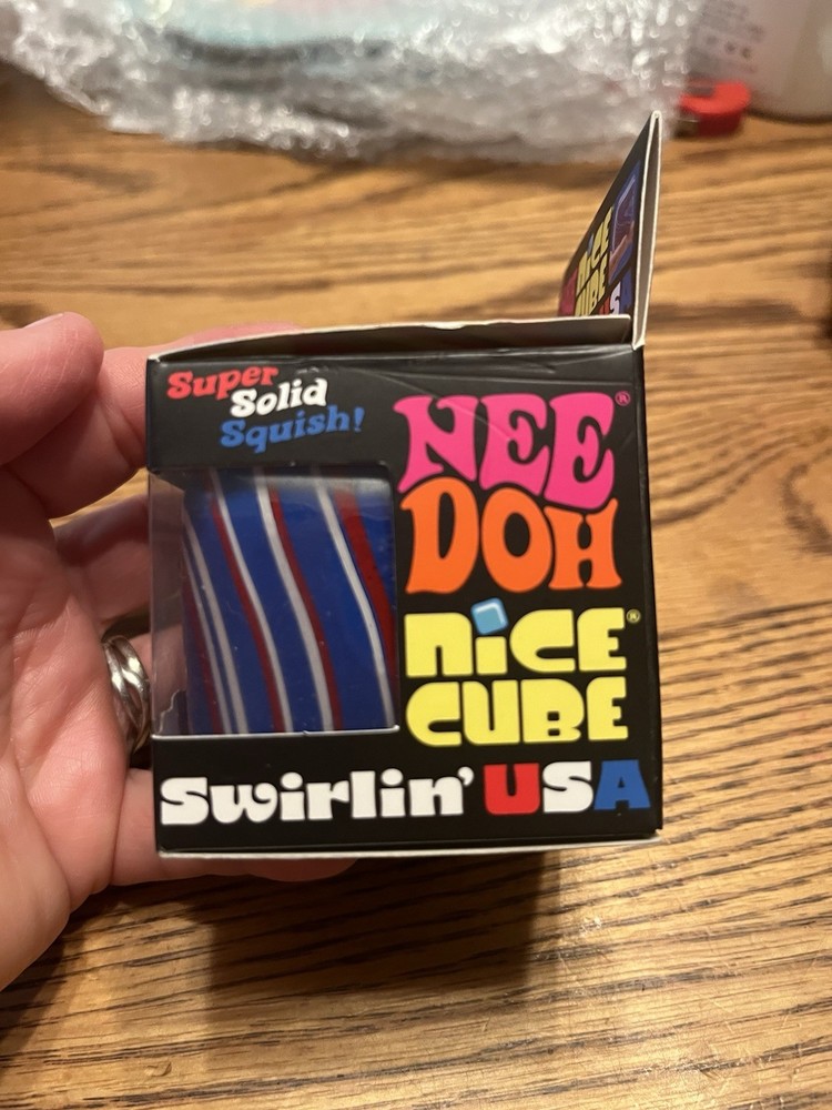 NEEDOH Nice Cube Swirlin’ USA Super Solid Squish NEW