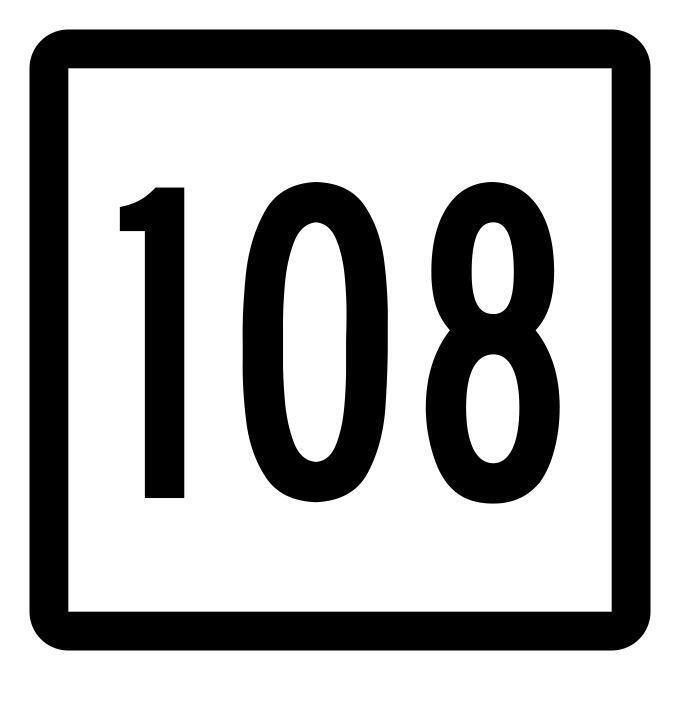 Connecticut State Highway 108 Sticker Decal