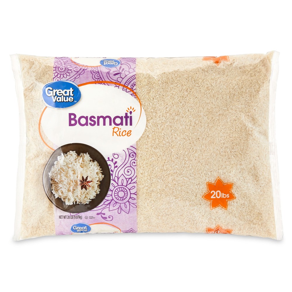 Great Value Basmati Rice, 20 lb
