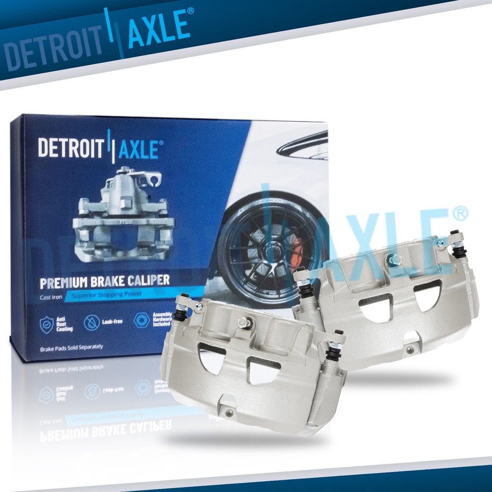 Pair Front Brake Calipers w/Bracket for Ford E-150 E-250 E-350 E-450 Super Duty
