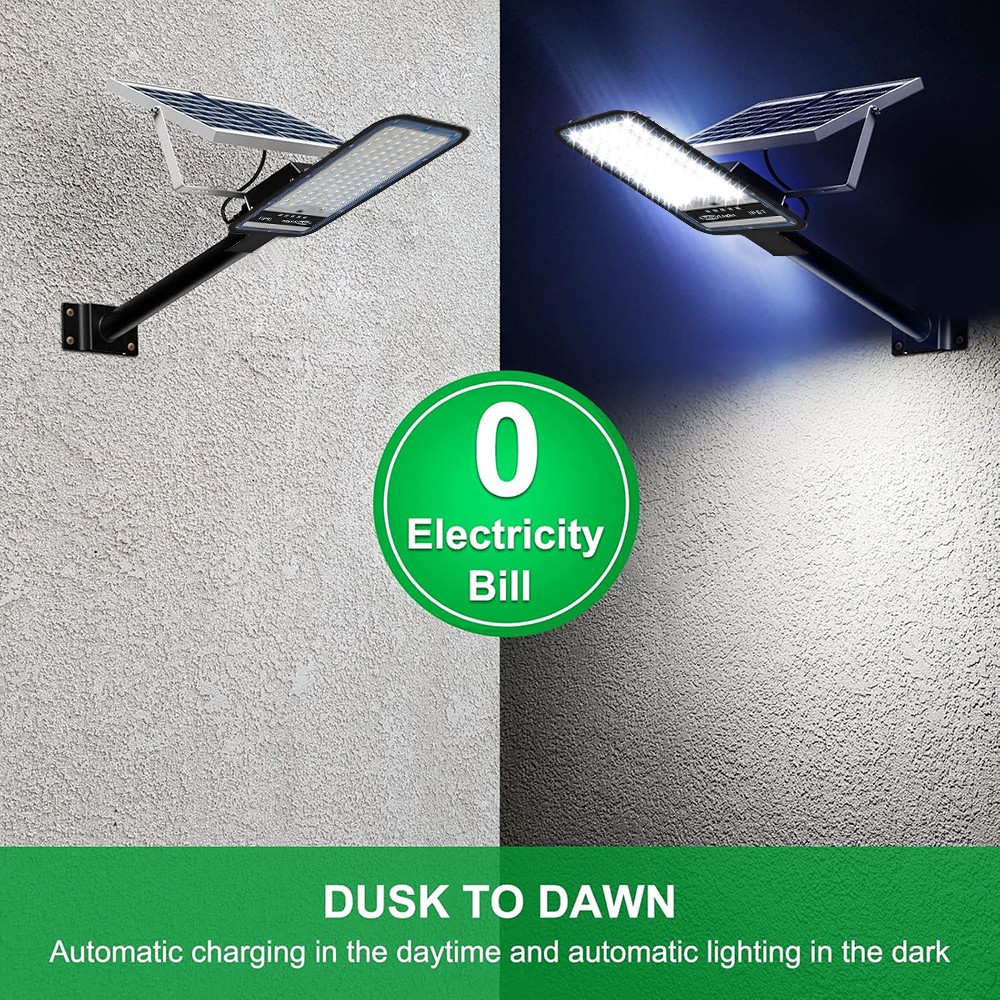Commercial Solar Street Lights Outdoor Dusk to Dawn Solar Super Bright Aluminum
