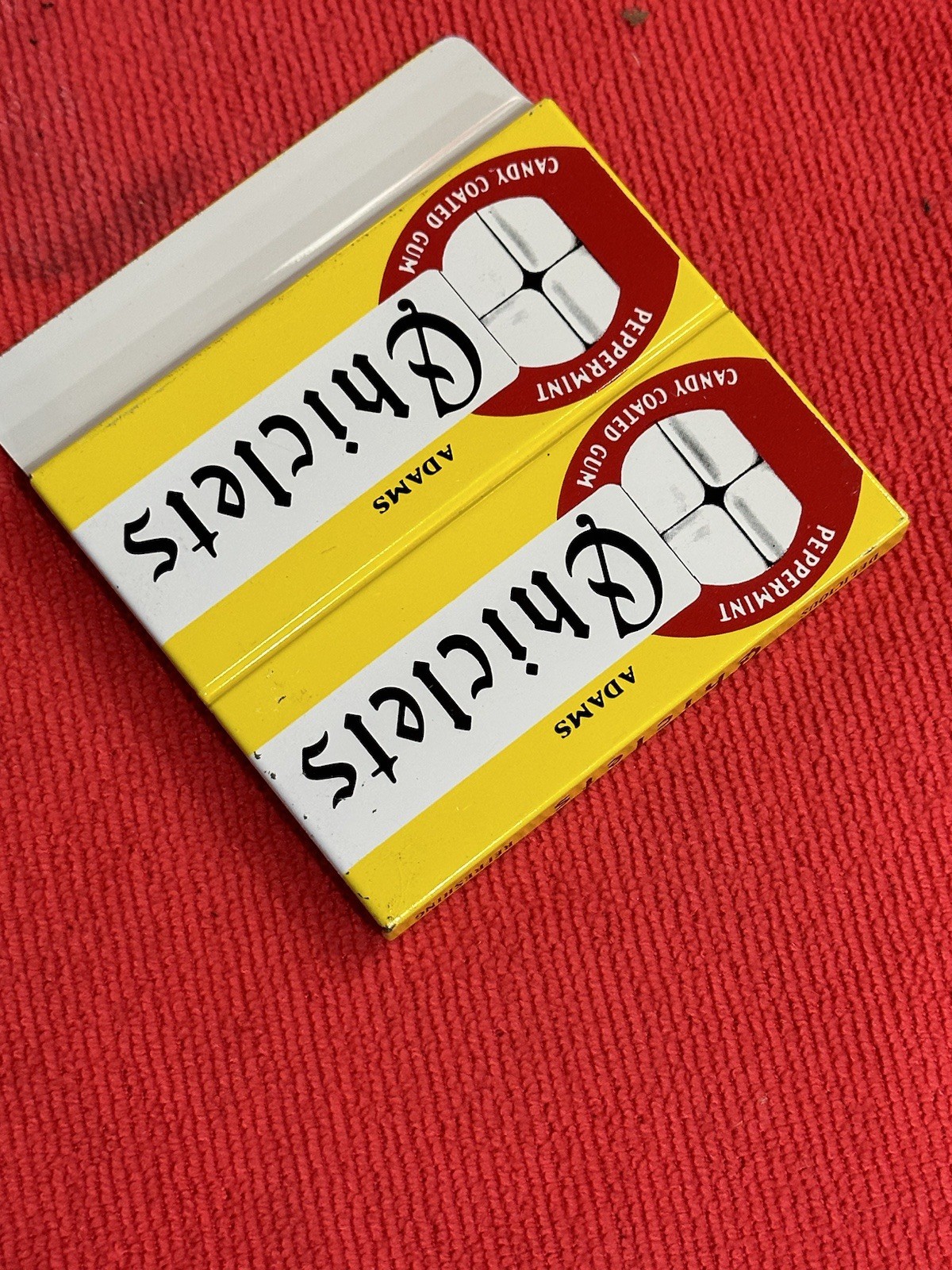 NOS 1960’s Chiclets Chewing Gum Metal Sign Store Display Rack Advertising 60’s