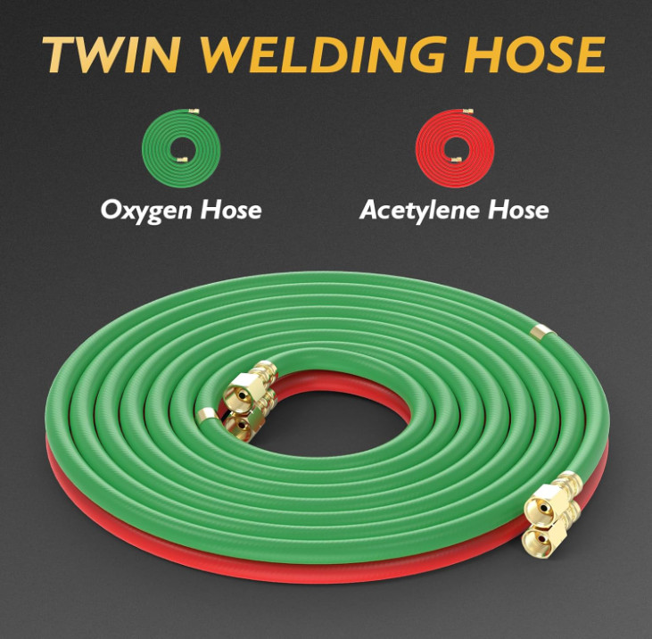 Antorcha Para Soldar Acetileno Y Oxígeno Mangueras Flexibles 5 Puntas Soldadura