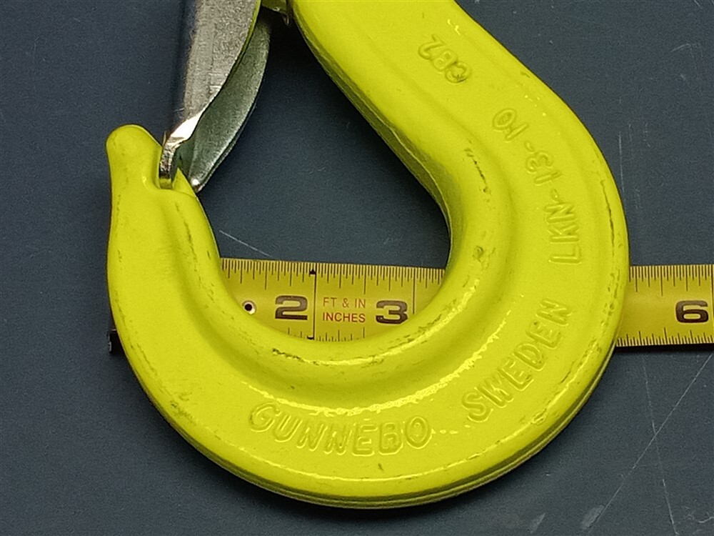 Gunnebo Z101347 / 590462, LKN-13-10, 15,000 lbs WLL, Eye Swivel Hook - w/Latch