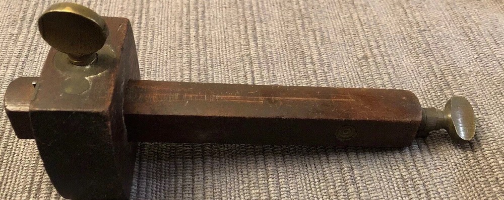 Primitive Wood Working Tool Scribe with Brass Screws & Design