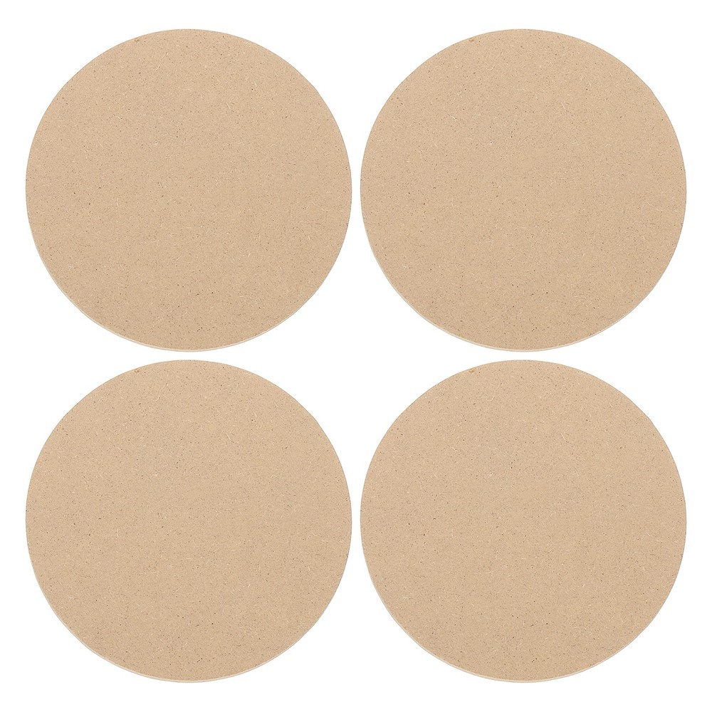 4 Pack 6" 153mm Diameter Ceramic Drying Slab, 8mm 1/3" Thick, Brown