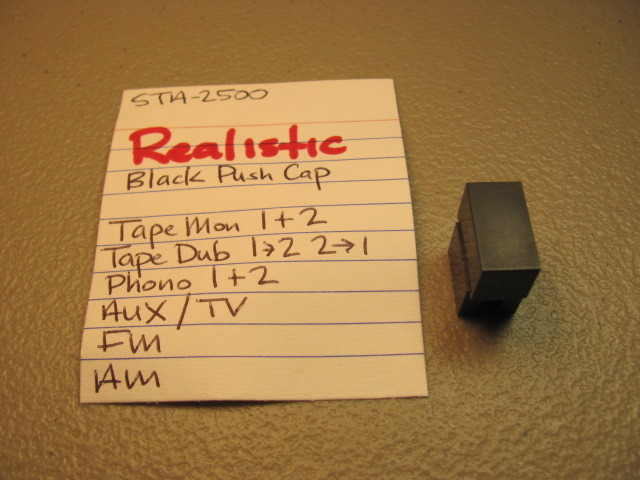 📈REALISTIC BLACK PUSH SWITCH CAP STA-2500 STEREO RECEIVER