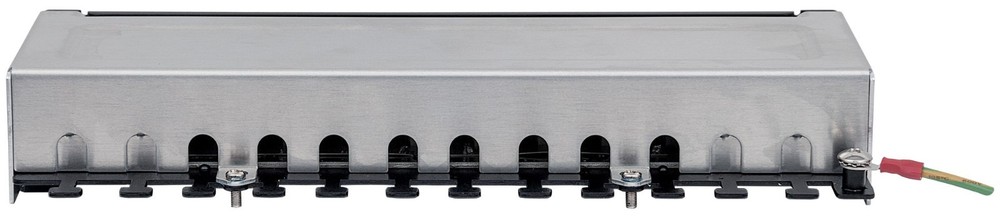 12-Port 1U Cat6 Unshielded Patch Panel, Top Entry Punch Down, Locking Function