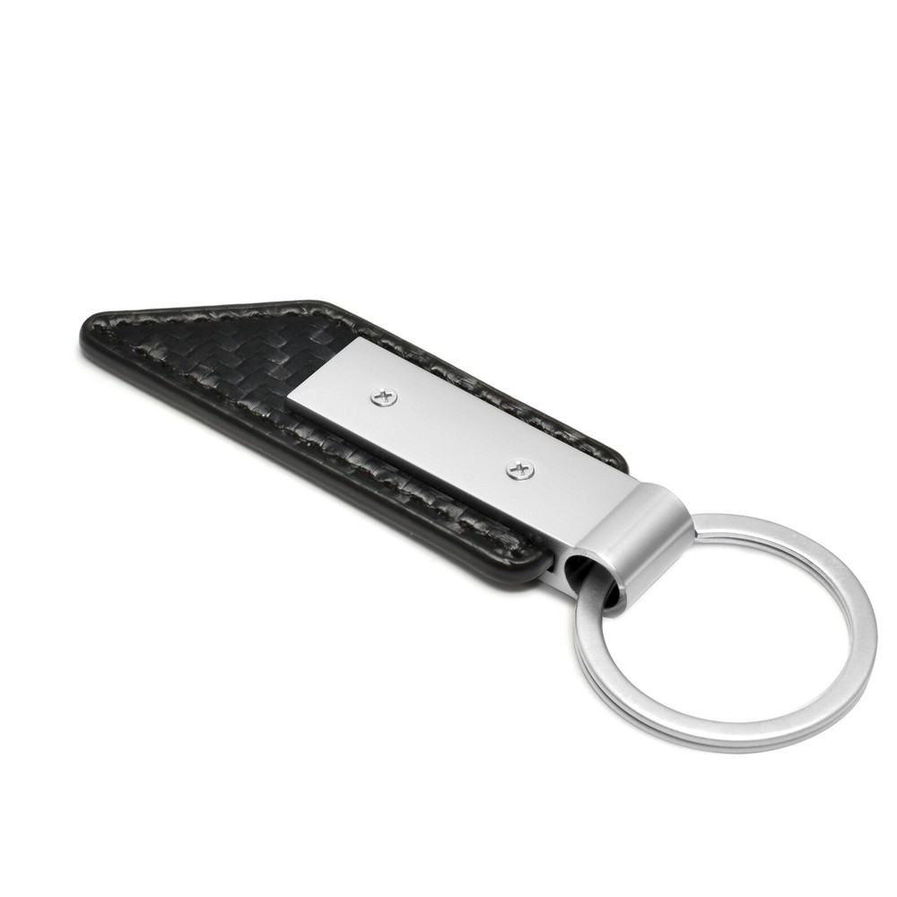 Buick Encore Carbon Fiber Texture Strap Silver Bar Key Chain