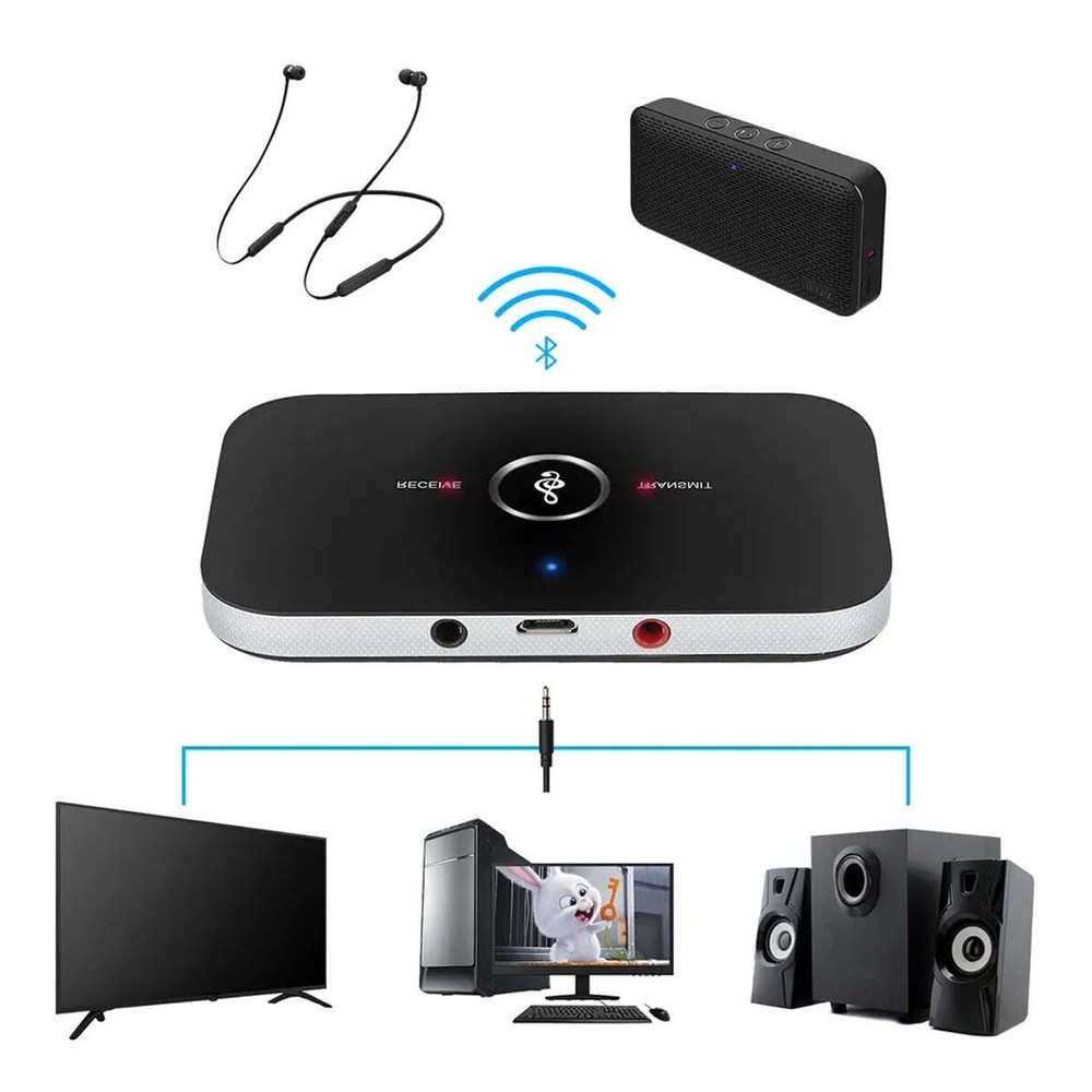 Bluetooth 5.2 Transmitter Receiver 2 IN 1 Wireless Audio 3.5mm Jack Aux Adapter