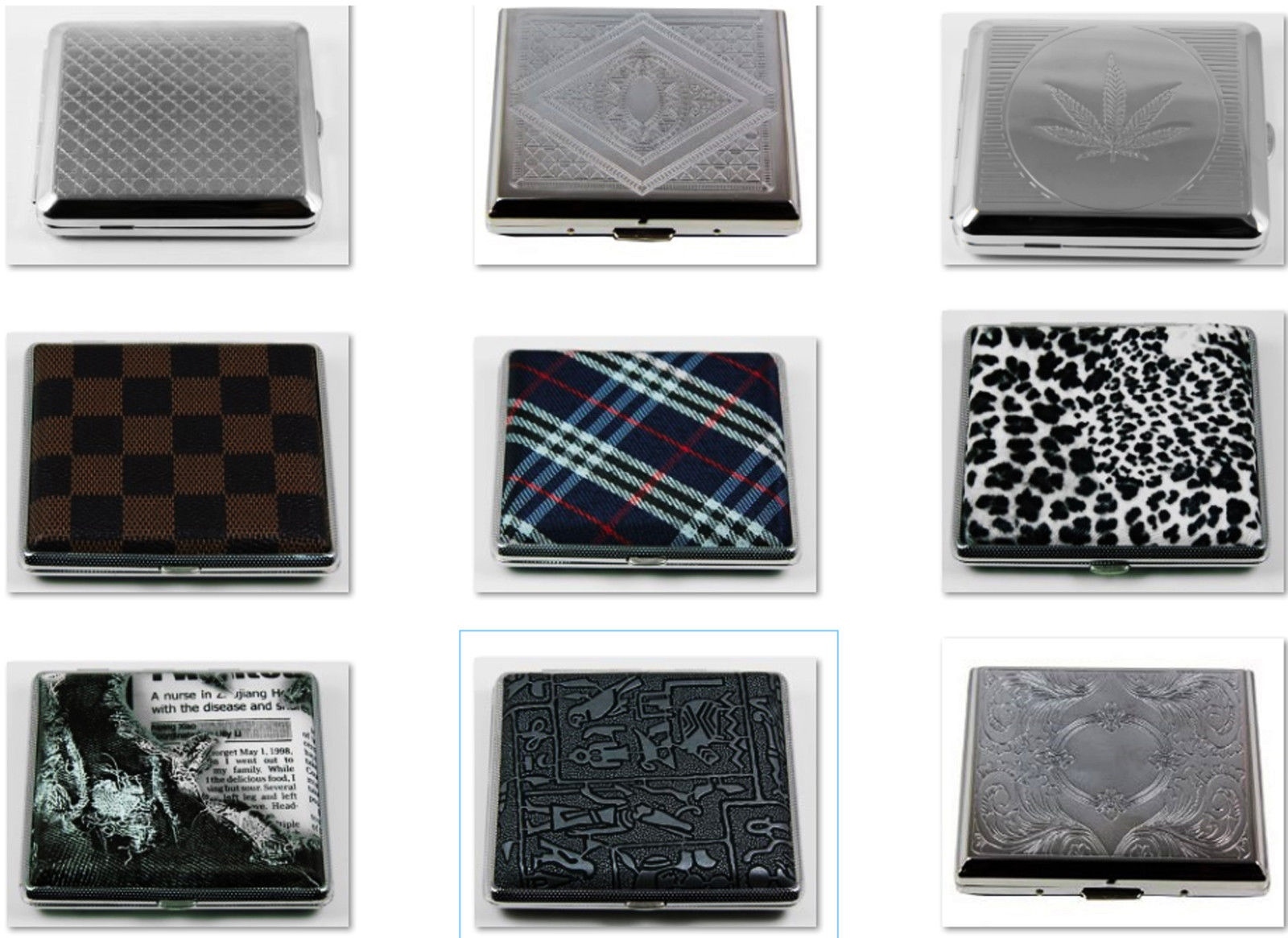 Top Quality Stylish RFID Blocking Double Sided King Cigarette Case Wallet Holder