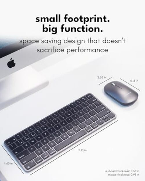 Apple Wireless Keyboard and Mouse for Mac - Dual Mode (Bluetooth + Space Gray