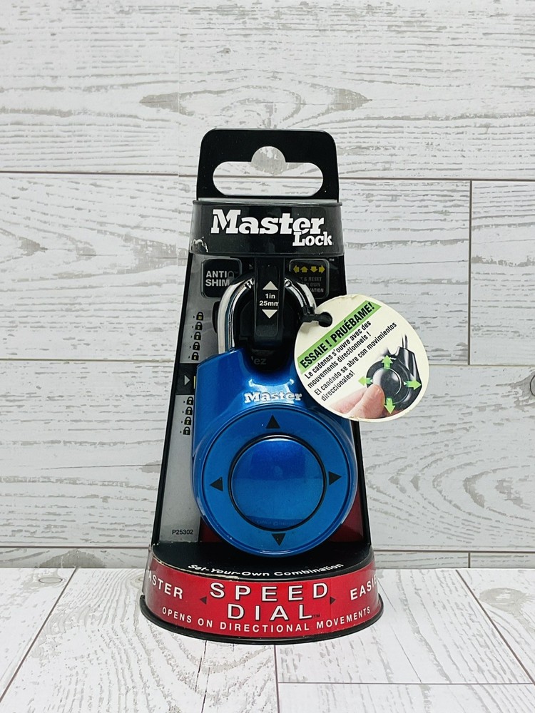 Master Lock 1500iD Speed Dial Directional Combination Padlock - BLUE