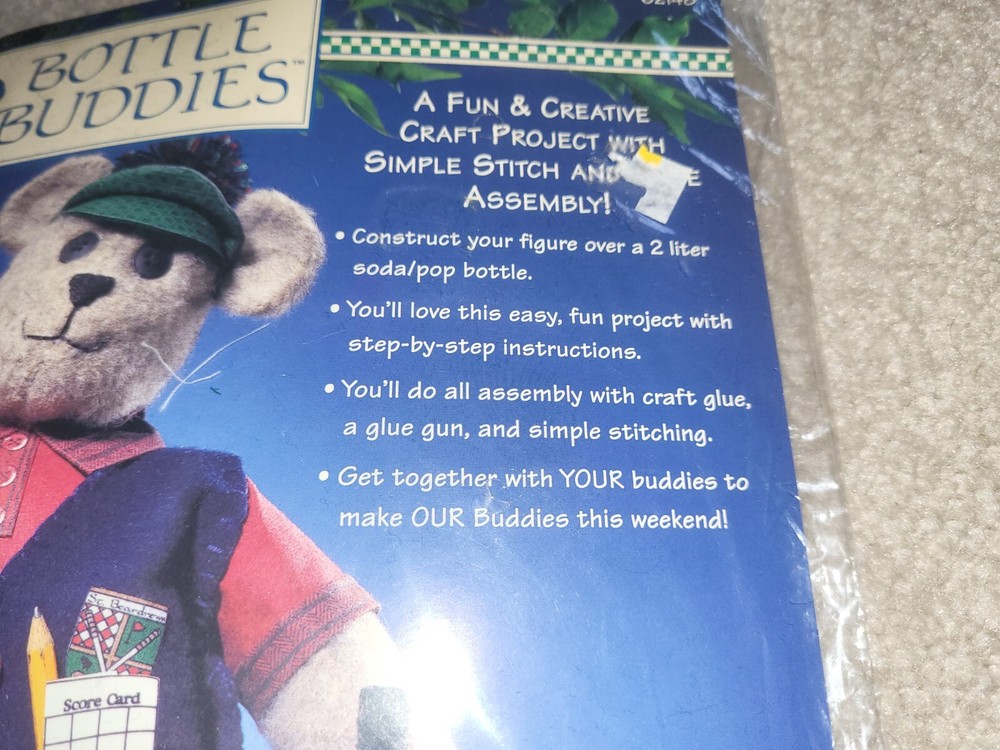 Dimensions Bottle Bubbies Golfer Bear Craft Project