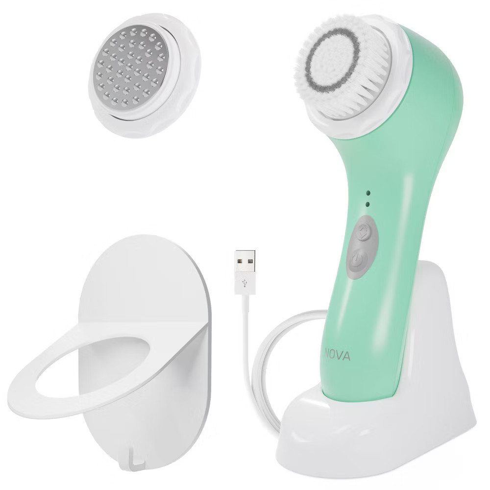 Spa Sciences Nova Antimicrobial Sonic Cleansing Brush & Infusion System - Mint