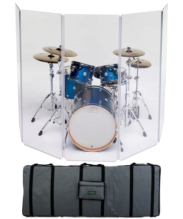 ClearSonic CSP A2466x5 Acrylic Drum Shield with Padded Soft Case