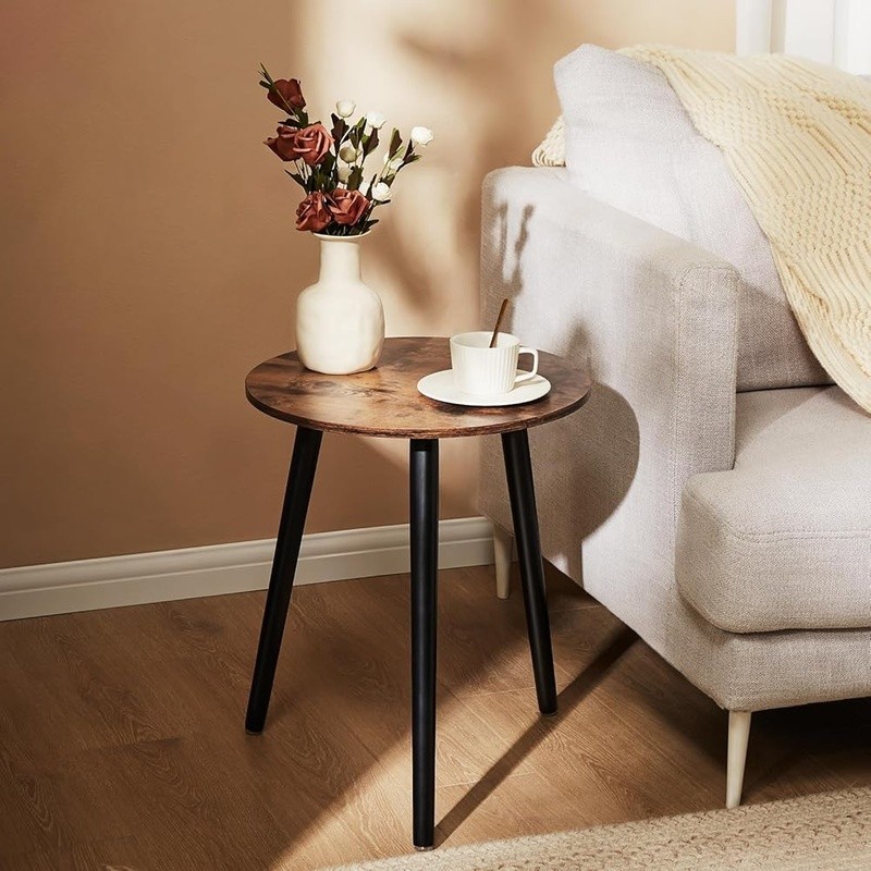 Sturdy Round Side Table Easy Assembly Versatile Lightweight Eco-friendly Design