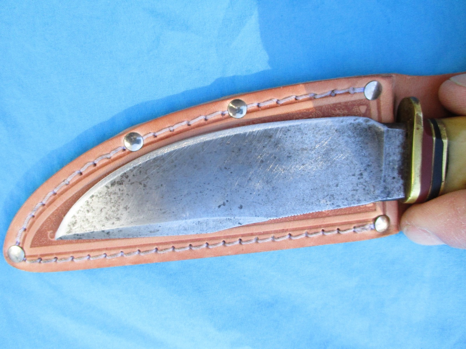 Vintage Marbles Stag Woodcraft Knife (As Is) w/ Aftermarket Sheath