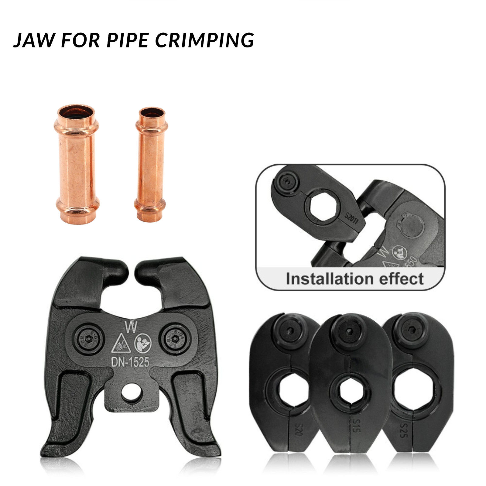 Universal 360° Rotatable Press Jaw Head – Ring Type, Compatible with Milwaukee,