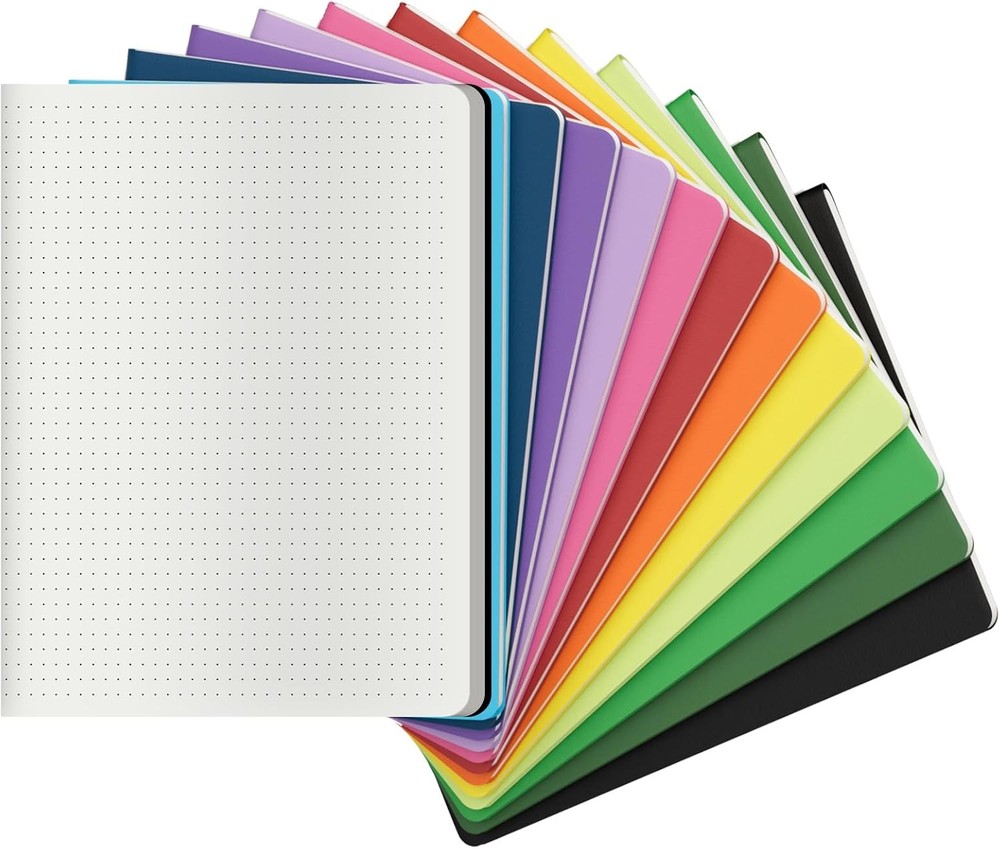 Lar Colorful Dot Grid Notebook Journals Bulk with Thi Dotted Grid
