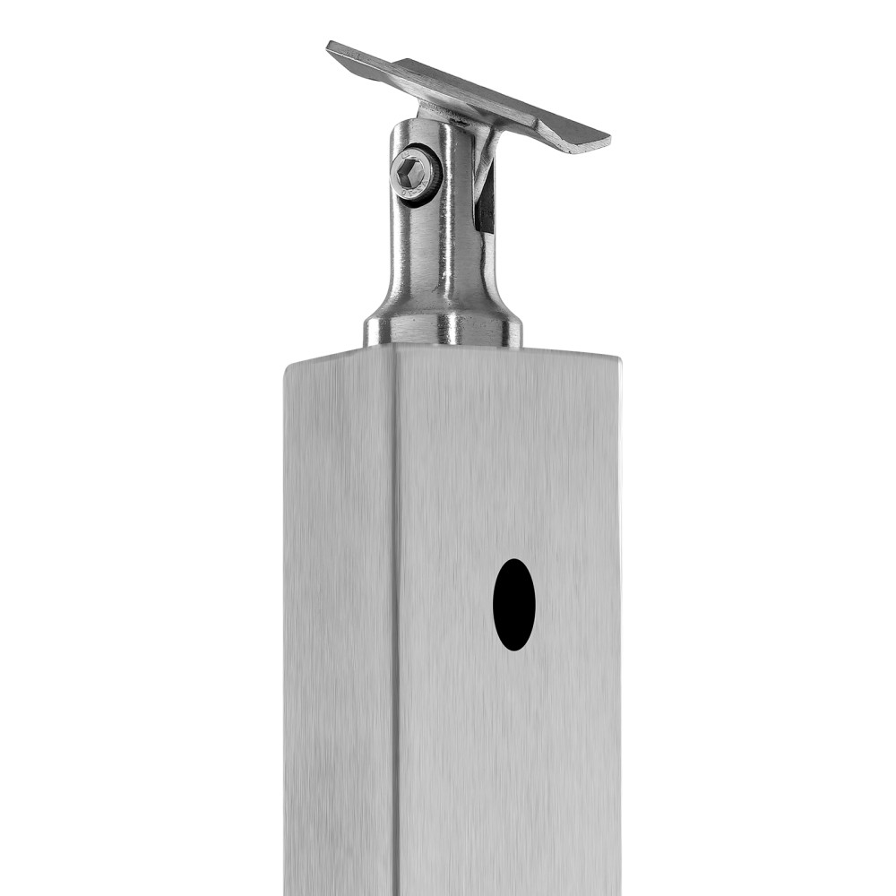 Cable Railing Post, Stainless Steel Deck Handrail w/ Mounting Bracket