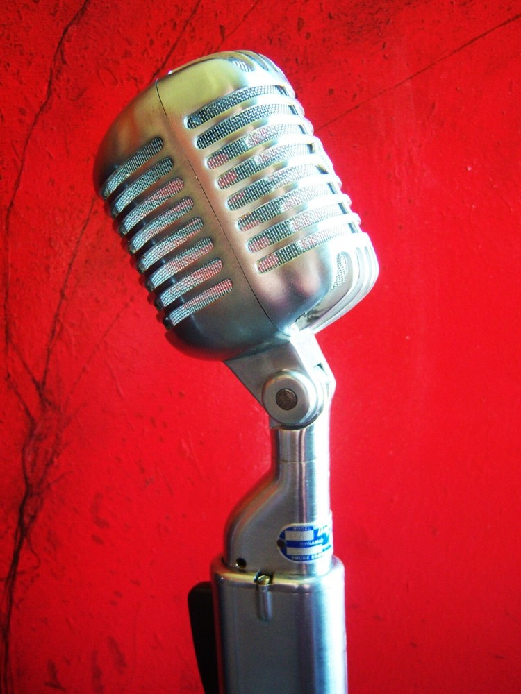 Vintage 1952 Shure 55S dynamic cardioid microphone custom LED lamp light Elvis