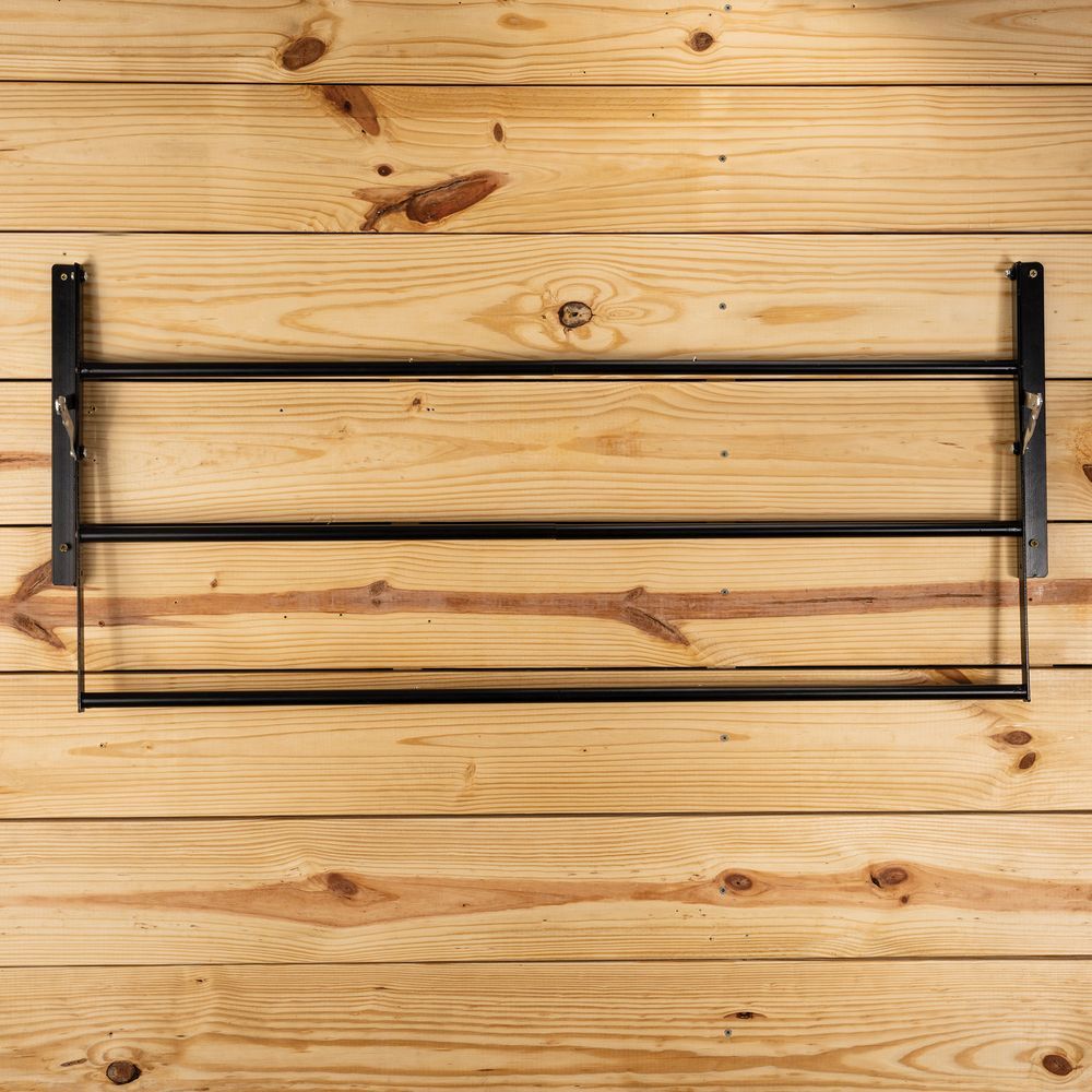 Easy-Up Tiered Mountable Collapsible Blanket/Pad Rack | Keeps Tack Organized