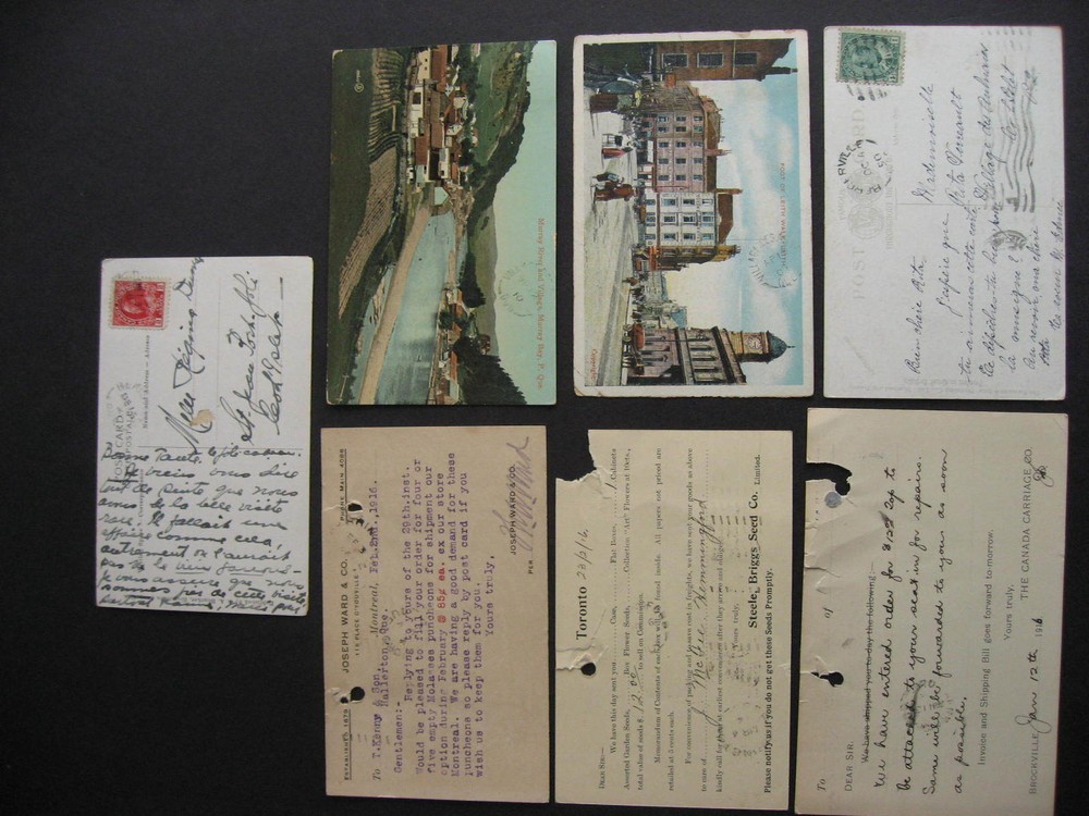 CANADA 7 postcards all have a split ring cancel! Well worth checking them out!