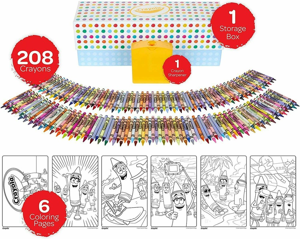 208 Crayola Crayons With Sharpener Coloring Pages 2018 Binney & Smith