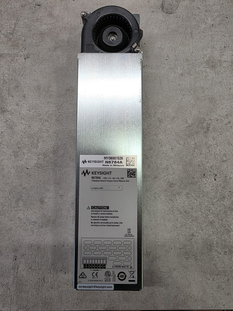 Keysight N6784A Source/Measure Unit, General Purpose, 4Quadrant, Inc Callbration