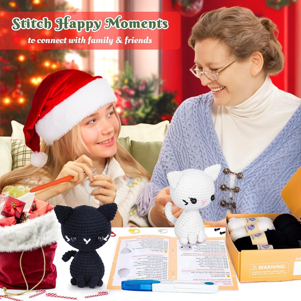 Crochet Kit for Beginners, Crochet Starter Kit with Step-by-Step Video Tutorials