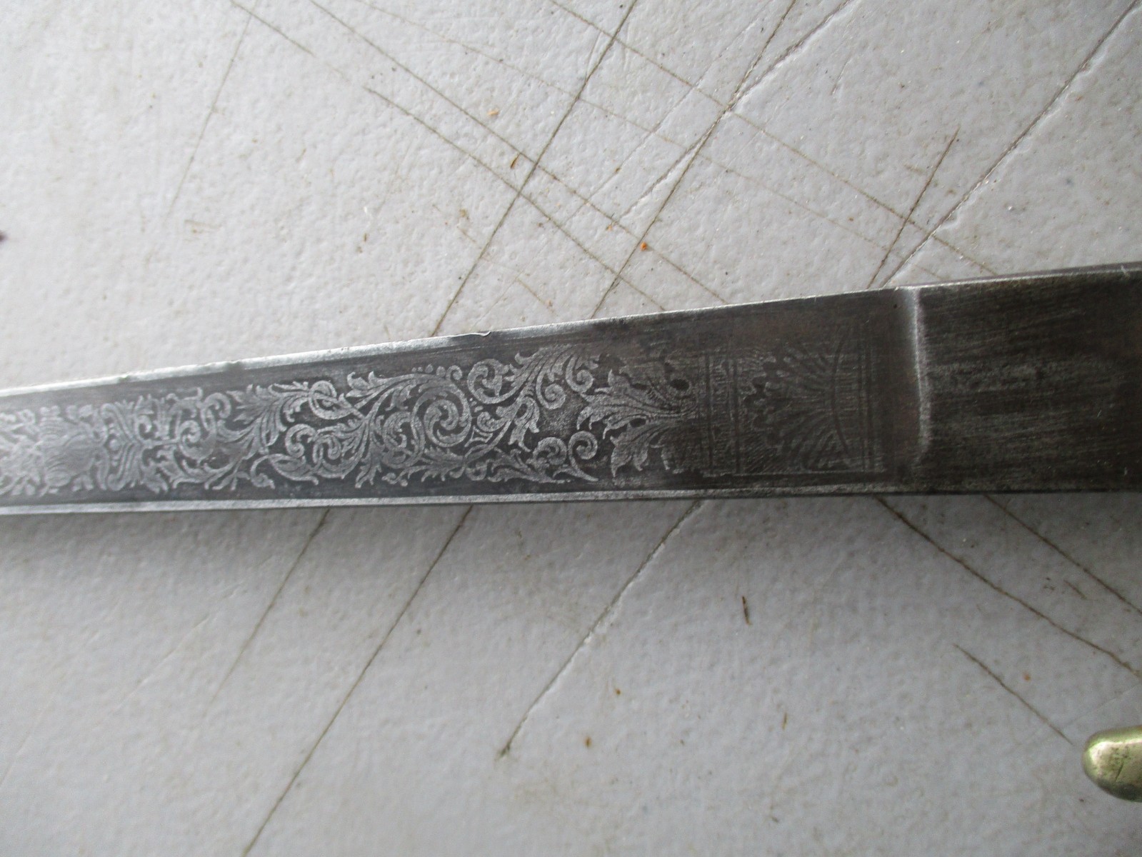 Imperial German M 1871 Cadet Bayonet with Blade Etchings