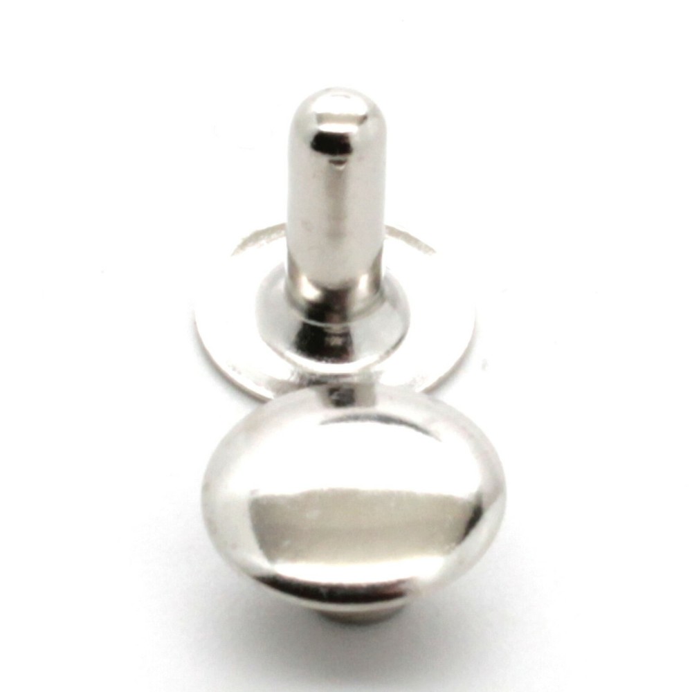 Solid Brass Nickel Plate Rapid Rivets Medium 100 Pack 1273-02