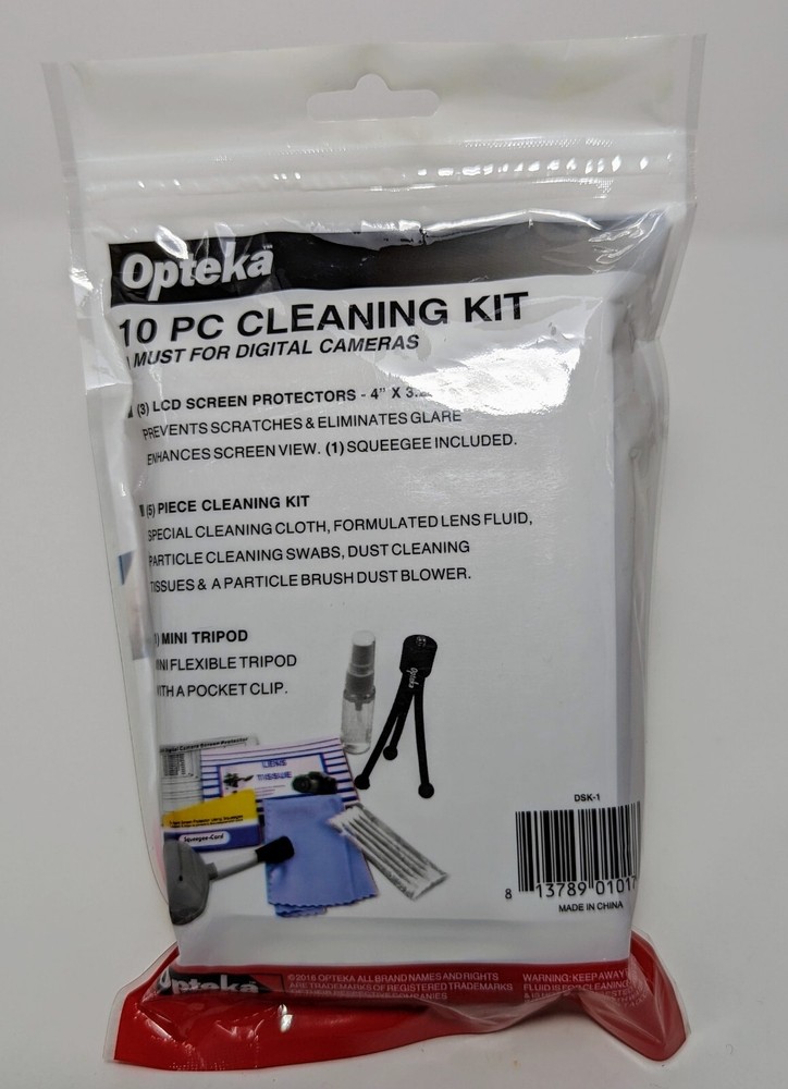 Opteka 10 pc. Digital Camera Universal STARTER KIT - Cleaning, protector, tripod