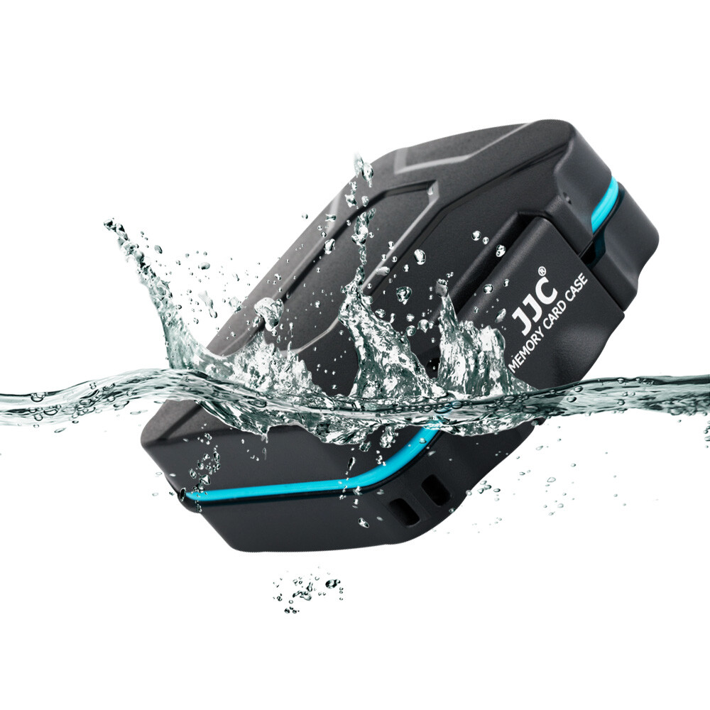 Water-resistant Memory Card Case w/ Card Removal Tool for 4 SD + 4 Micro SD Card