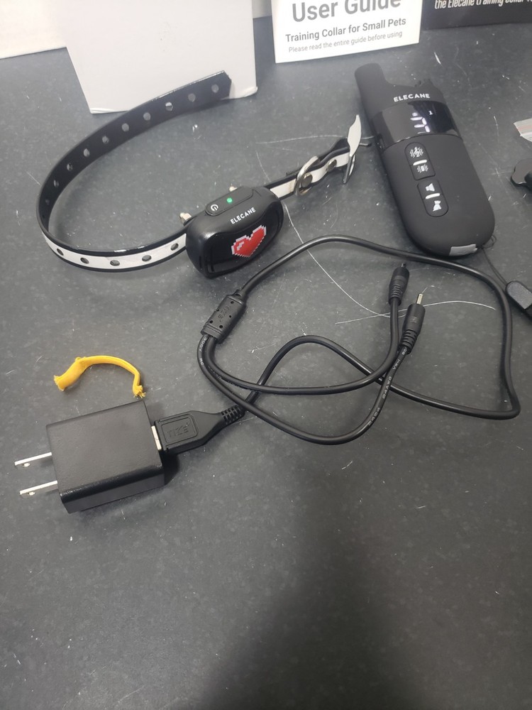 ELECANE Training Collar For Small Pets Rechargeable Remote Control Complete