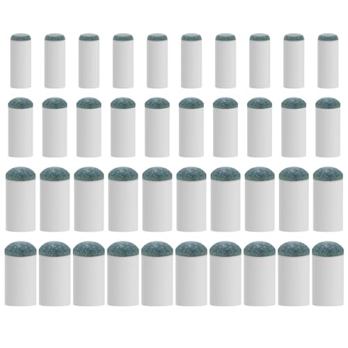 40Pcs Slip On Pool Cue Tips Replacement Kit, 4 Sizes Upgrade Pool Stick Tips