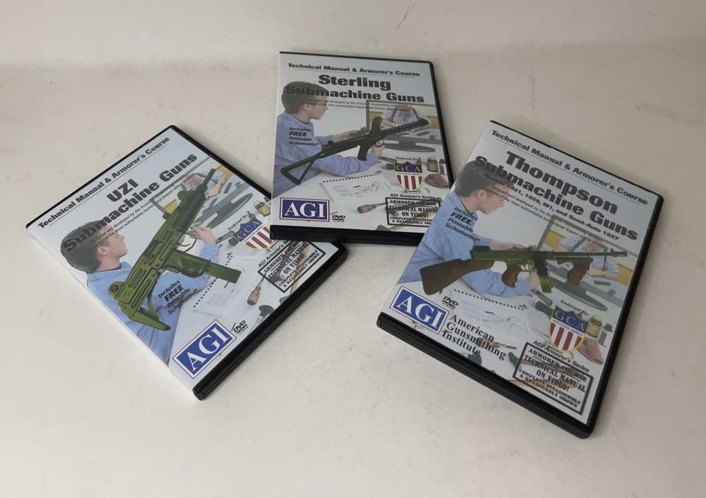 Complete Submachine Gun Armorer’s DVD Bundle: Thompson Uzi & Sterling (3 Course)