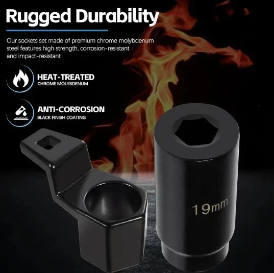 For Honda Crank Pulley Tool 19mm Harmonic Balancer Socket & 50mm Crankshaft..