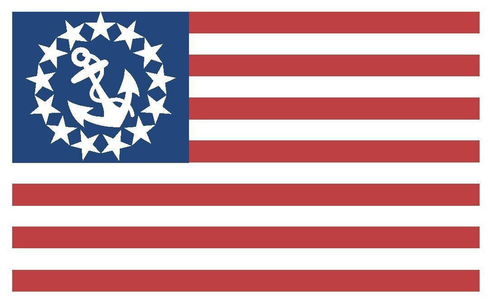 US Yacht Ensign Flag Sticker Decal