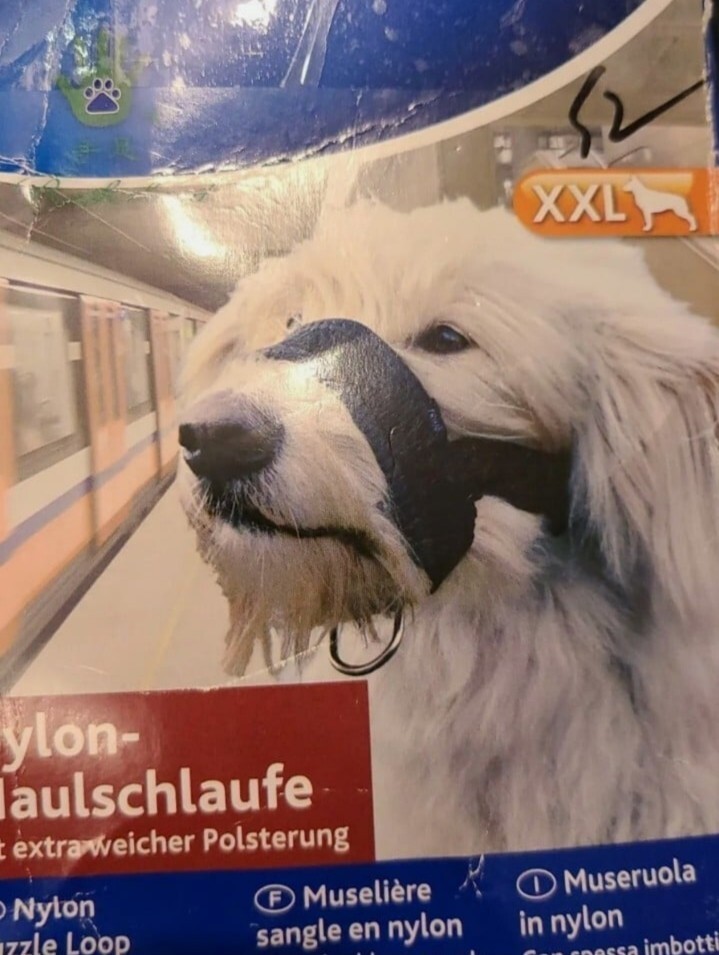 Trixie Dog Soft Nylon Muzzle Loop XXLarge Adjustable red