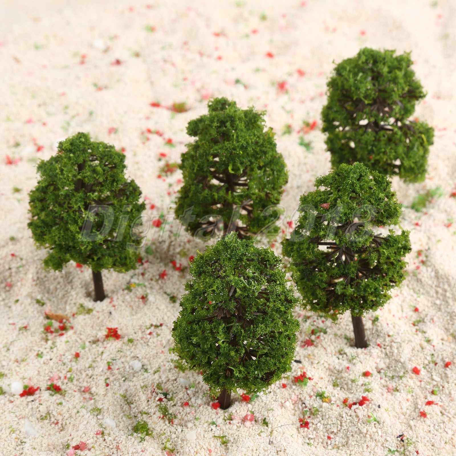 20Pcs HO OO Scale 1:100 9cm Model Scenery Trees Layout Train Railway Landscape