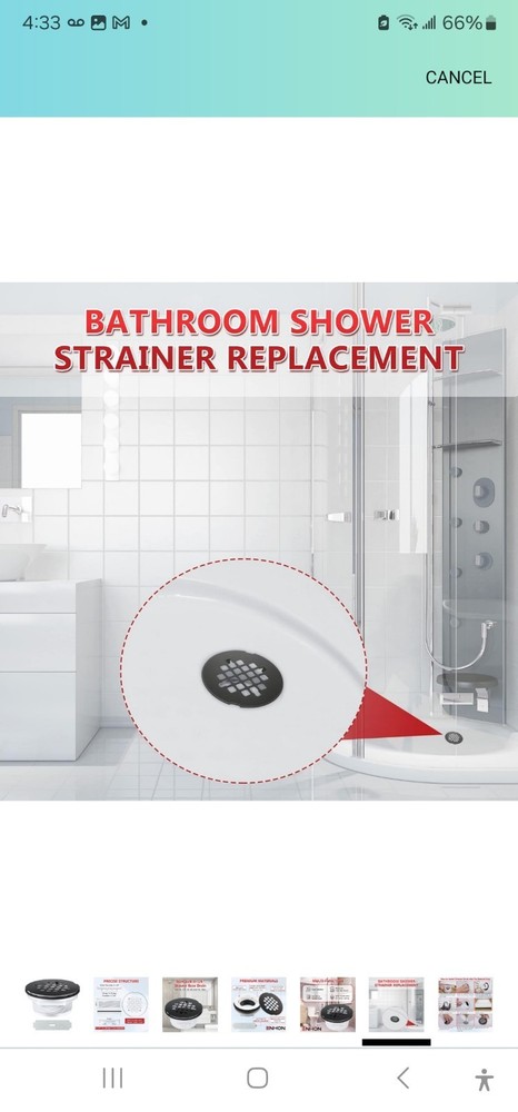 Enhon 4 1/4 OD shower Drain Assembly