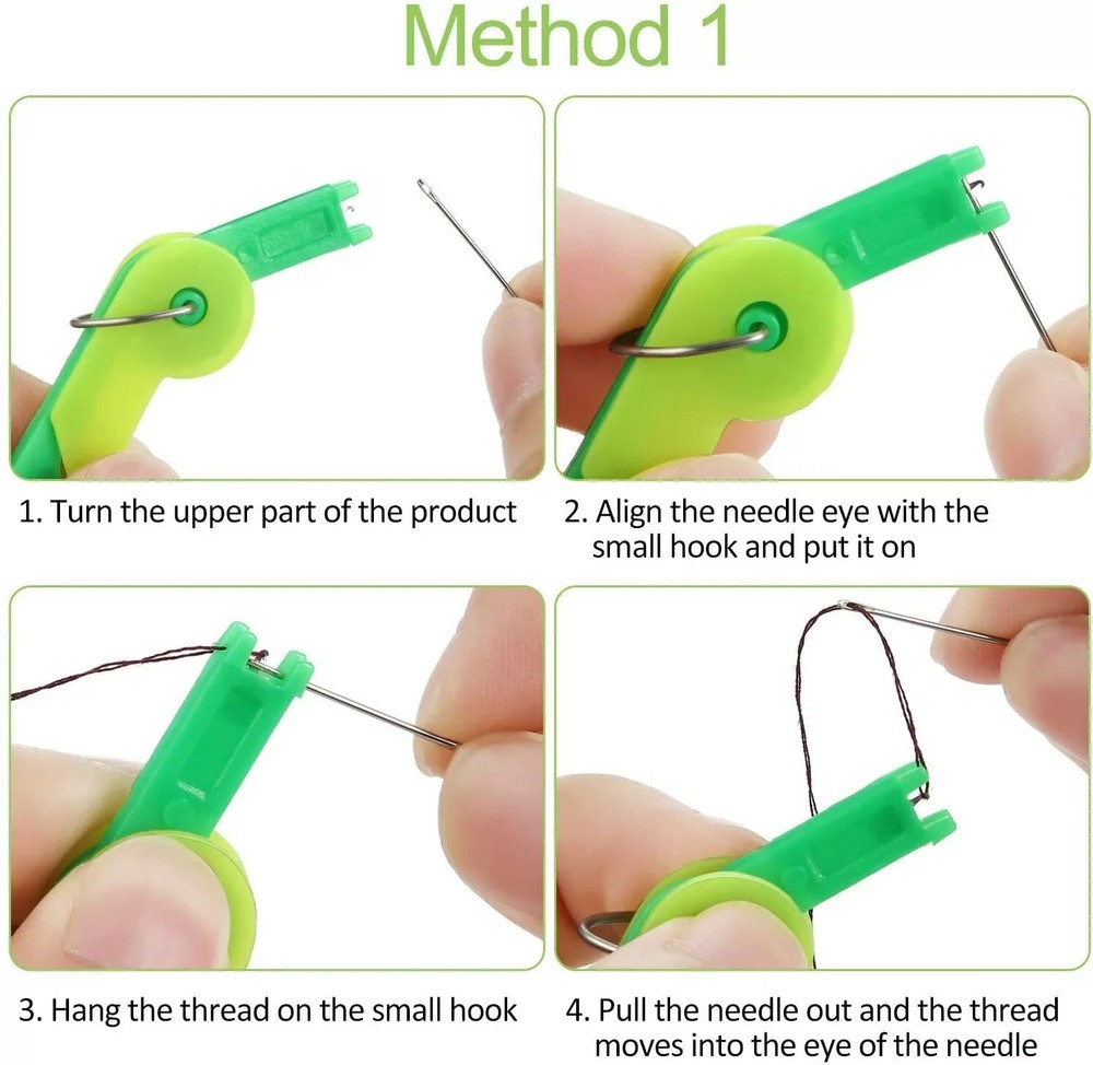 2X AUTOMATIC NEEDLE THREADER THREAD DEVICE EASY STITCH THREAD TOOL SEWING