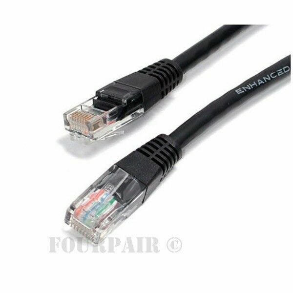 100 Pack Lot - 15ft CAT6 Ethernet Network LAN Router Patch Cable Cord Wire Black
