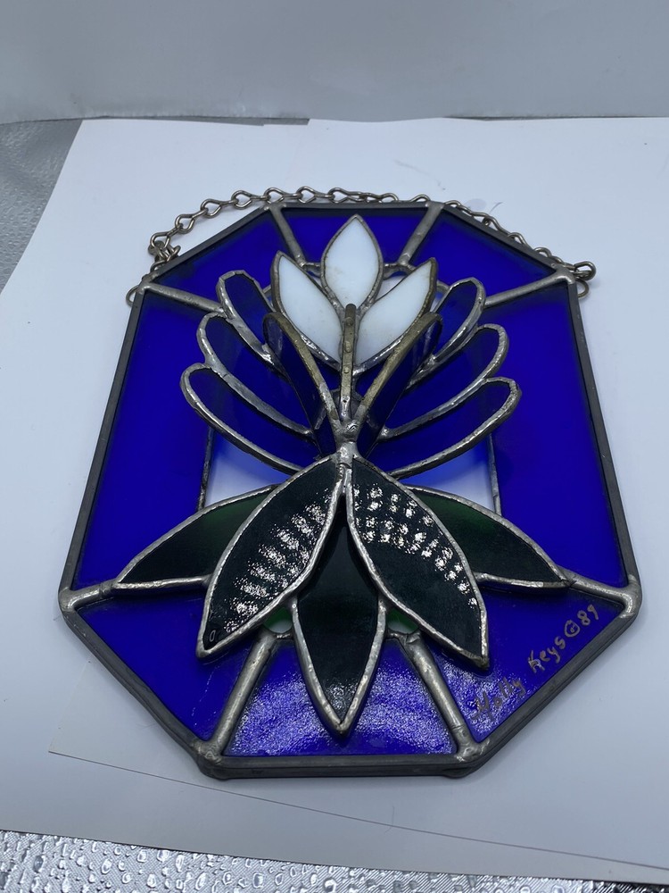 3D Stained Glass Flower Signed