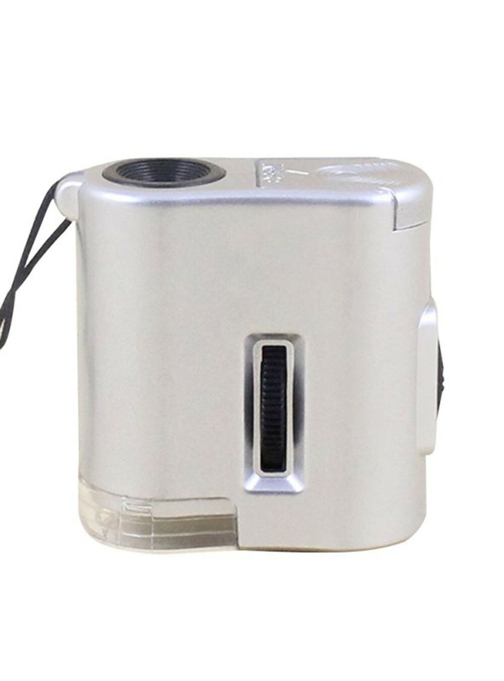 CKStamps: 60X Pocket Mini Magnifier Microscope Loop w/LED UV Light(Color:Silver