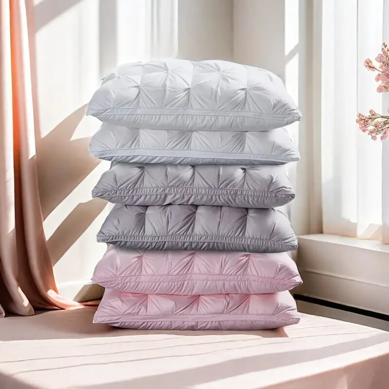 2-Pack Soft White Pillows with Zipper – Comfortable & Supportive Set - 29x19"