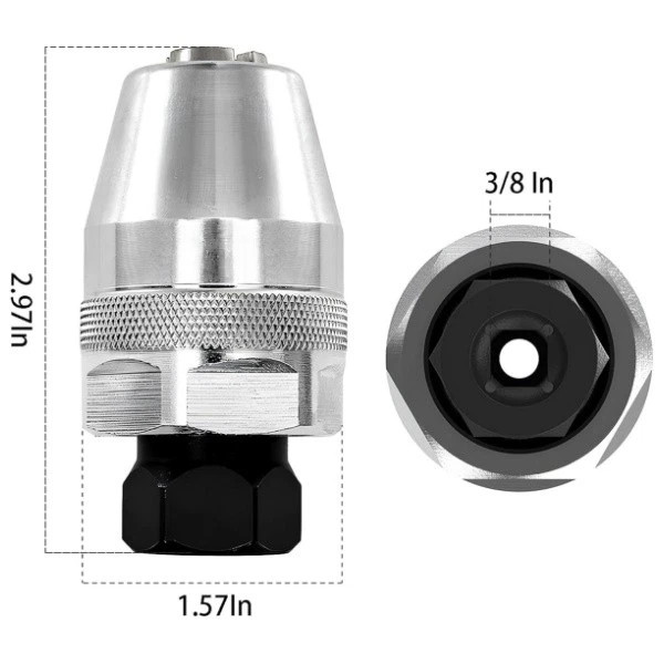 3/8" DRIVE DR UNIVERSAL BROKEN THREAD STUD EXTRACTOR TOOL REMOVER REMOVAL SOCKET